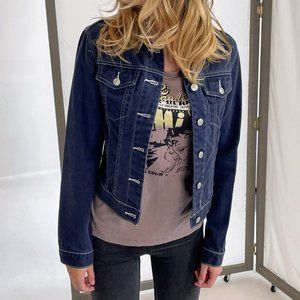 Vintage Polo Jeans Co Ralph Lauren Jean Jacket with White Contrast Stitching